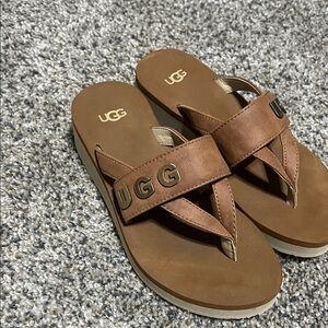 UGG Tan Leather Sandals